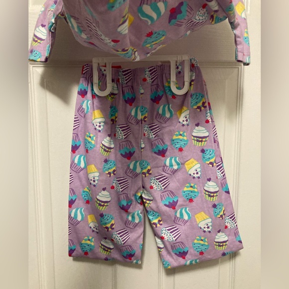 *Gymboree New Purple Cupcake Theme Short Sleeve & Pants 2pc Pj Set - Picture 5 of 6